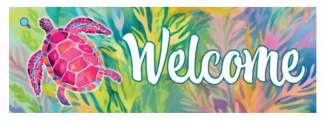 5835SS Custom Decor Signature Sign Watercolor Turtle
