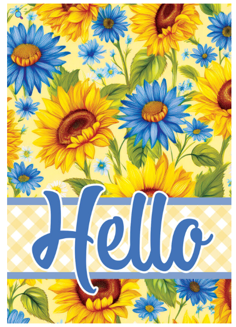 5821FL Custom Decor Sunflower & Daisies House Flag