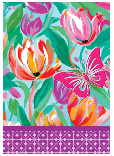 5818FL Custom Decor Vibrant Flowers House Flag