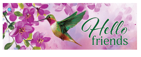 5827SS Custom Decor Signature Sign Pink Hummingbird