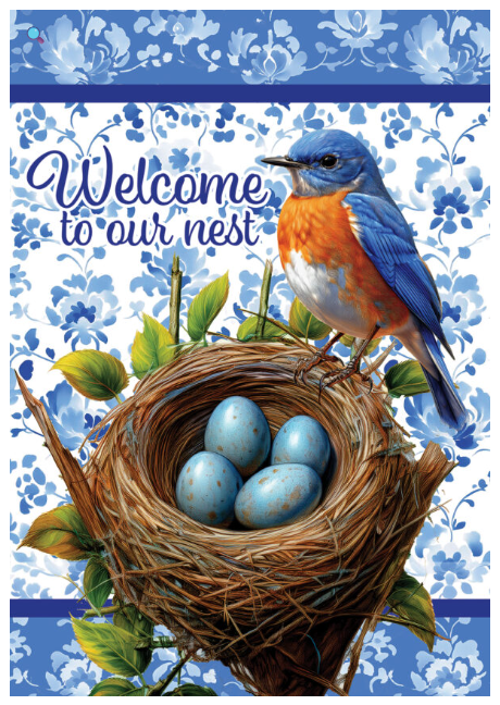 5825FL Bluebird Nest House Flag