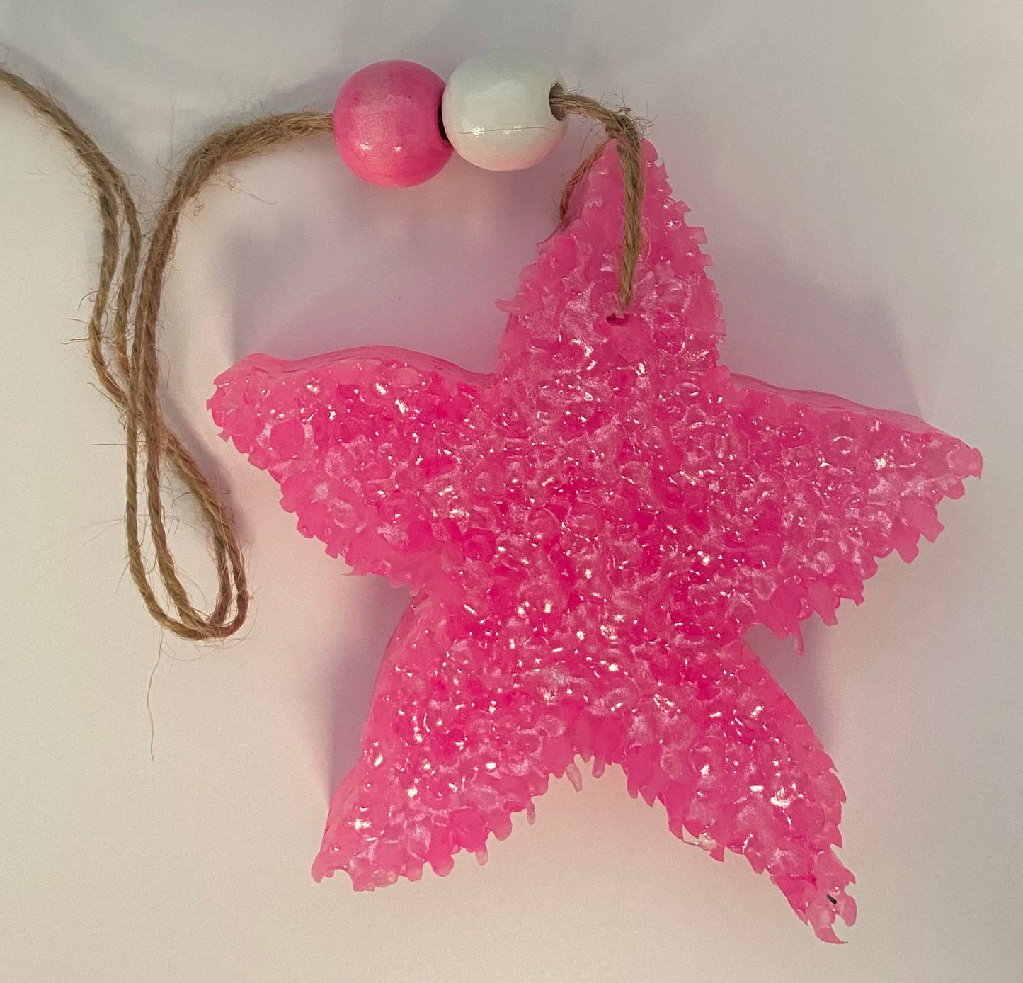 Beaded Starfish Freshie - Coconut Hibiscus
