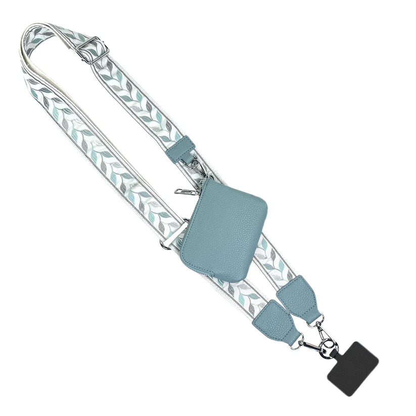 CG-110GL Save The Girls Clip & Go Strap w/RFID Pouch Leaf Pattern