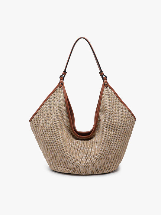 M2939-NT.BR Jen & Co Cecilia Slouchy Hobo Bag