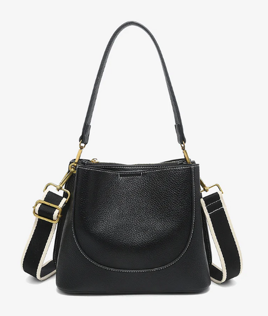 M2765-BK Jen & Co Corinna Bucket Bag Black