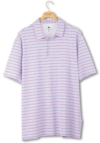 PP-0126-MN-POLO-STRIPE-PRPSTR Simply Southern Men's Purple Striped Polo