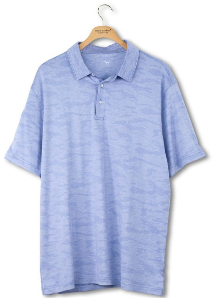 PP-0126-MN-POLO-JCQ-BLUE Simply Southern Men's Jacquard Polo