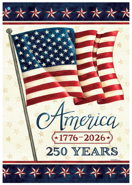 5846FL Custom Decor America 250 House Flag