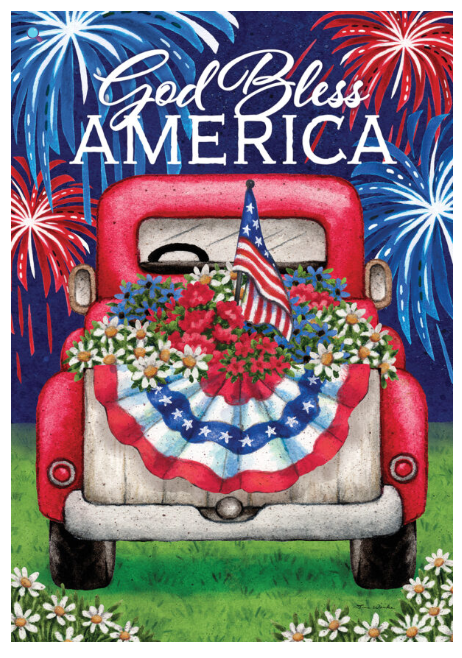 5849FL Custom Decor Patriotic Truck House Flag