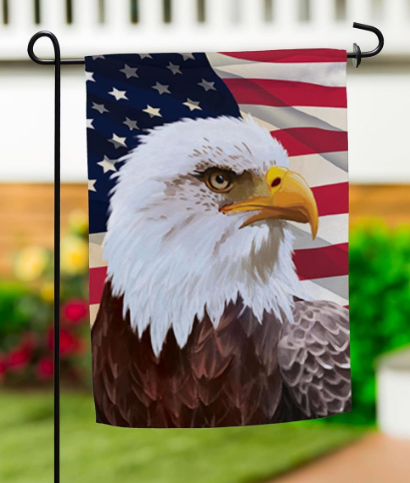 14S13579 Evergreen American Eagle Garden Flag