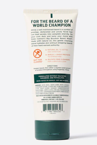 BCBW-BRBN6 Duke Cannon Big Bourbon Beard Wash 6oz