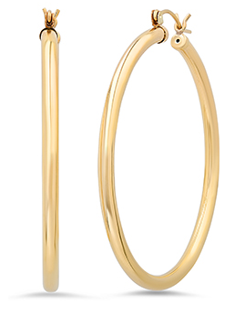 GFH-301 Gold Filled 3MM X 45MM Hoop Earrings
