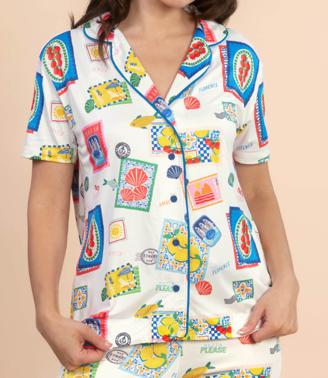 95000 Amanda Blu La Dolce Vida Poly Notch PJ Top