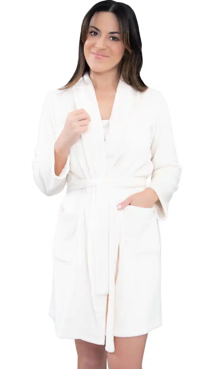 35096 Amanda Blu Ivory Plush Robe