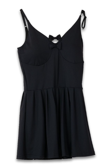 PP-0126-DRS-SPRT-BOW-BLK Simply Southern Bow Sports Dress Black