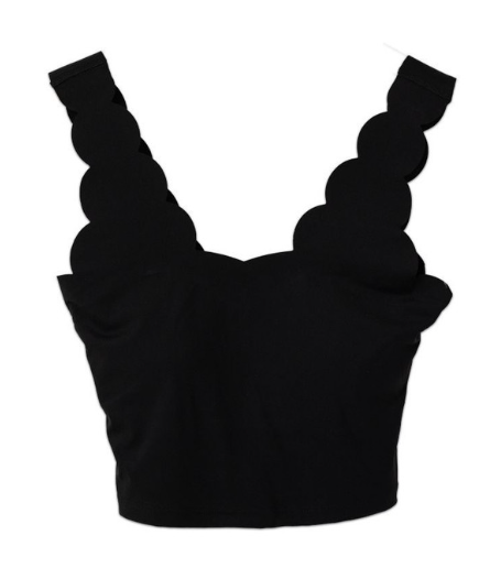 PP-0126-BRA-SCLP-BLK Simply Southern Scalloped Bra