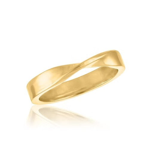 LAY-RING117G Layers Gold Tone Twist Accent Ring