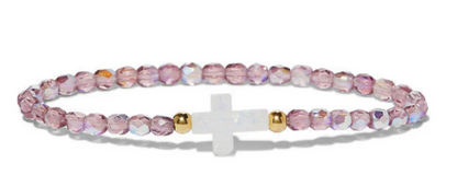 HW089/HW090 Holy Water Bracelet Amethyst AB Cross Bracelet