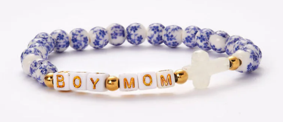 PP095/PP096 Holy Water Bracelet Porcelain Boy Mom Cross Bracelet