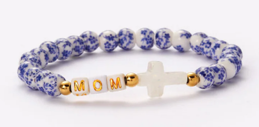 PP077/PP078 Holy Water Bracelet Porcelain Mom Cross Bracelet