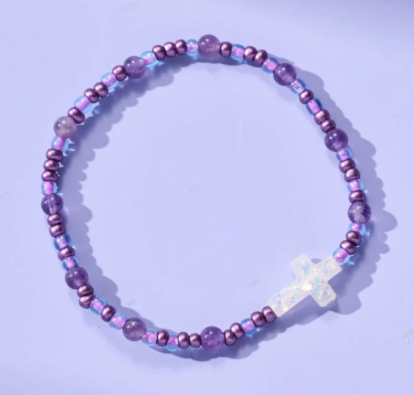 HW161 Holy Water Bracelet Amethyst Aura Bracelet