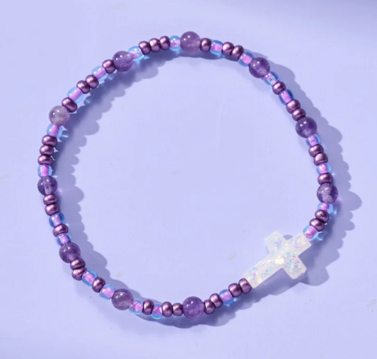 HW161 Holy Water Bracelet Amethyst Aura Bracelet