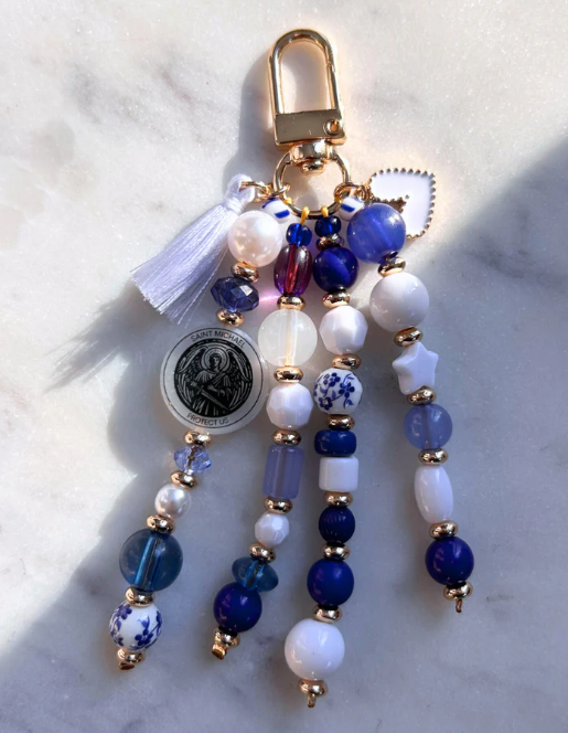 KC007 Holy Water Bracelet St. Michael Keychain