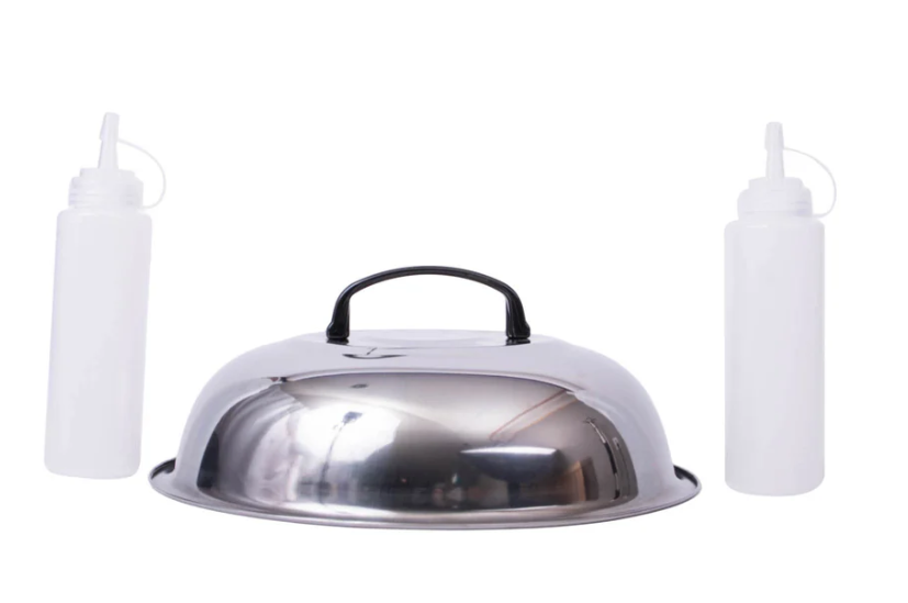 37865 Scorched Griddle Dome and Sauce Bottles
