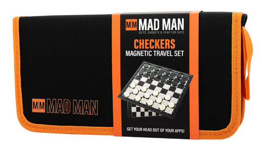 32445 Mad Man Checkers Magnetic Travel Set