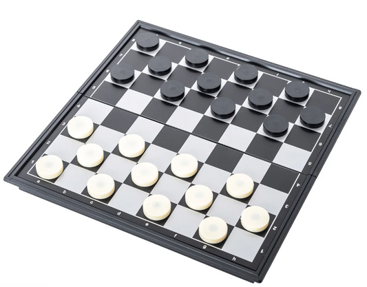 32445 Mad Man Checkers Magnetic Travel Set