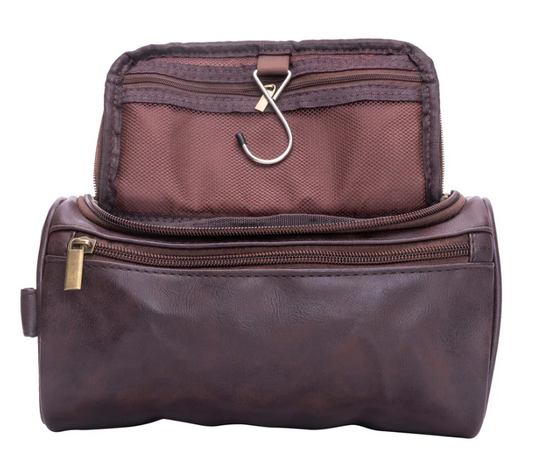 34579 Mad Man Gentlemen's Travel Dopp Kit Brown