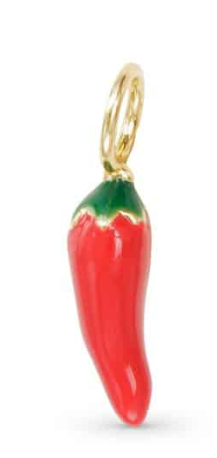 52386 Amanda Blu Gold Tone Enamel Red Pepper Charm