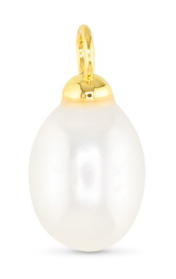 51450 Amanda Blu Gold Tone Pearl Drop Charm