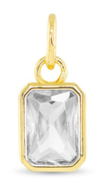 51237 Amanda Blu Silver Tone Birthstone Charms