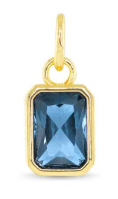 51237 Amanda Blu Silver Tone Birthstone Charms