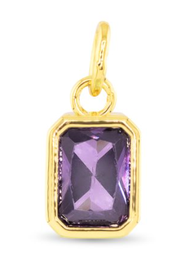 51237 Amanda Blu Silver Tone Birthstone Charms