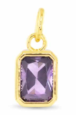 51237 Amanda Blu Silver Tone Birthstone Charms