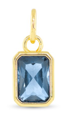 51237 Amanda Blu Silver Tone Birthstone Charms