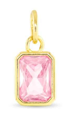 51237 Amanda Blu Silver Tone Birthstone Charms