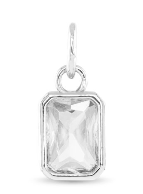 51237 Amanda Blu Silver Tone Birthstone Charms