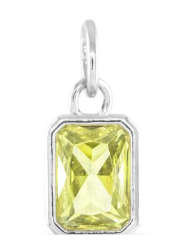 51237 Amanda Blu Silver Tone Birthstone Charms