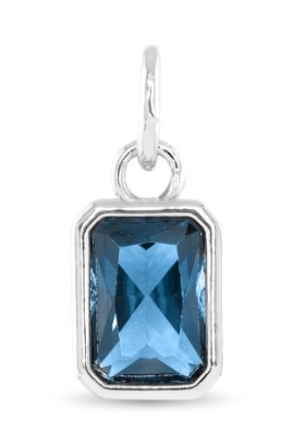 51237 Amanda Blu Silver Tone Birthstone Charms