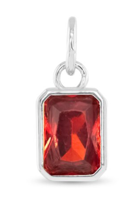 51237 Amanda Blu Silver Tone Birthstone Charms