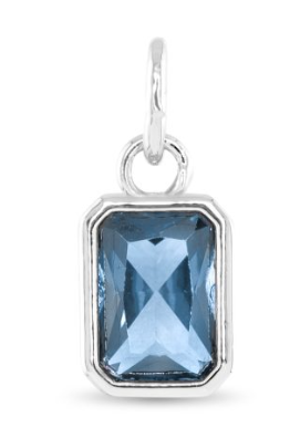 51237 Amanda Blu Silver Tone Birthstone Charms