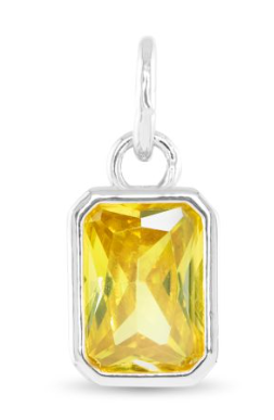 51237 Amanda Blu Silver Tone Birthstone Charms