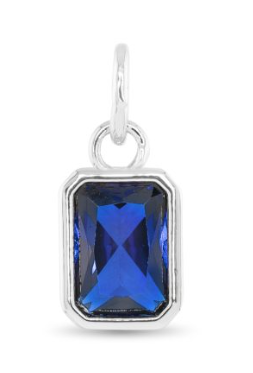 51237 Amanda Blu Silver Tone Birthstone Charms
