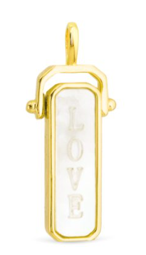 51445 Amanda Blu Gold Tone MOP Love Charm