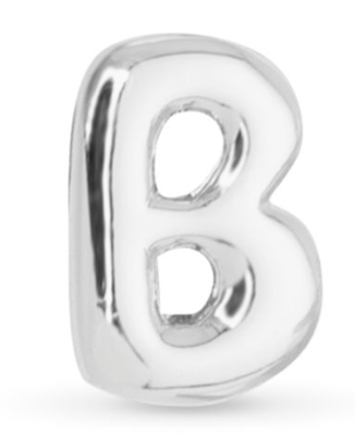 51207 Amanda Blu Silver Tone Letter Charm