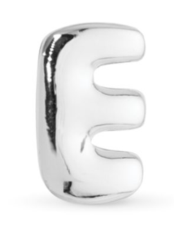 51207 Amanda Blu Silver Tone Letter Charm