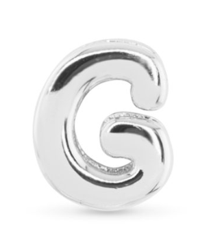 51207 Amanda Blu Silver Tone Letter Charm